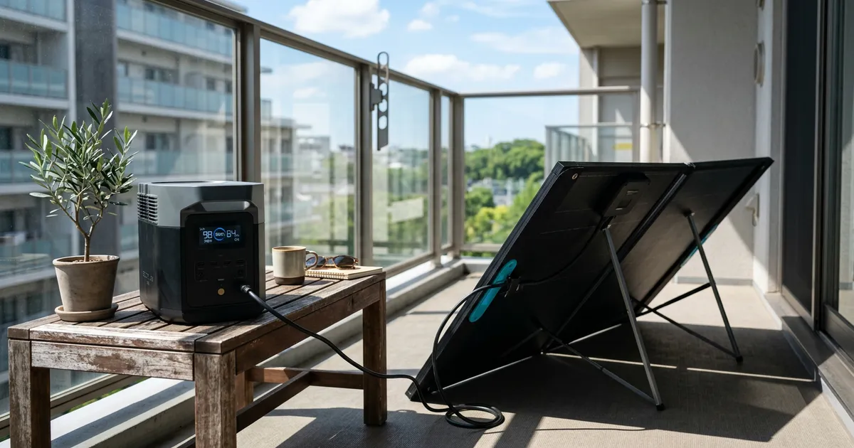 【2026年版】ベランダでソーラー発電×ポータブル電源｜マンションでもできる太陽光活用ガイド